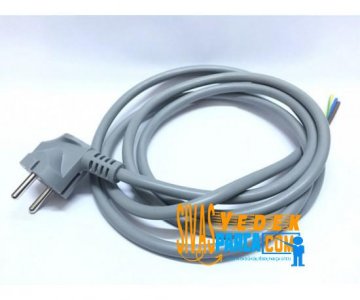 Fişli Makine Kablosu Gri 3x1,5 - 200CM
